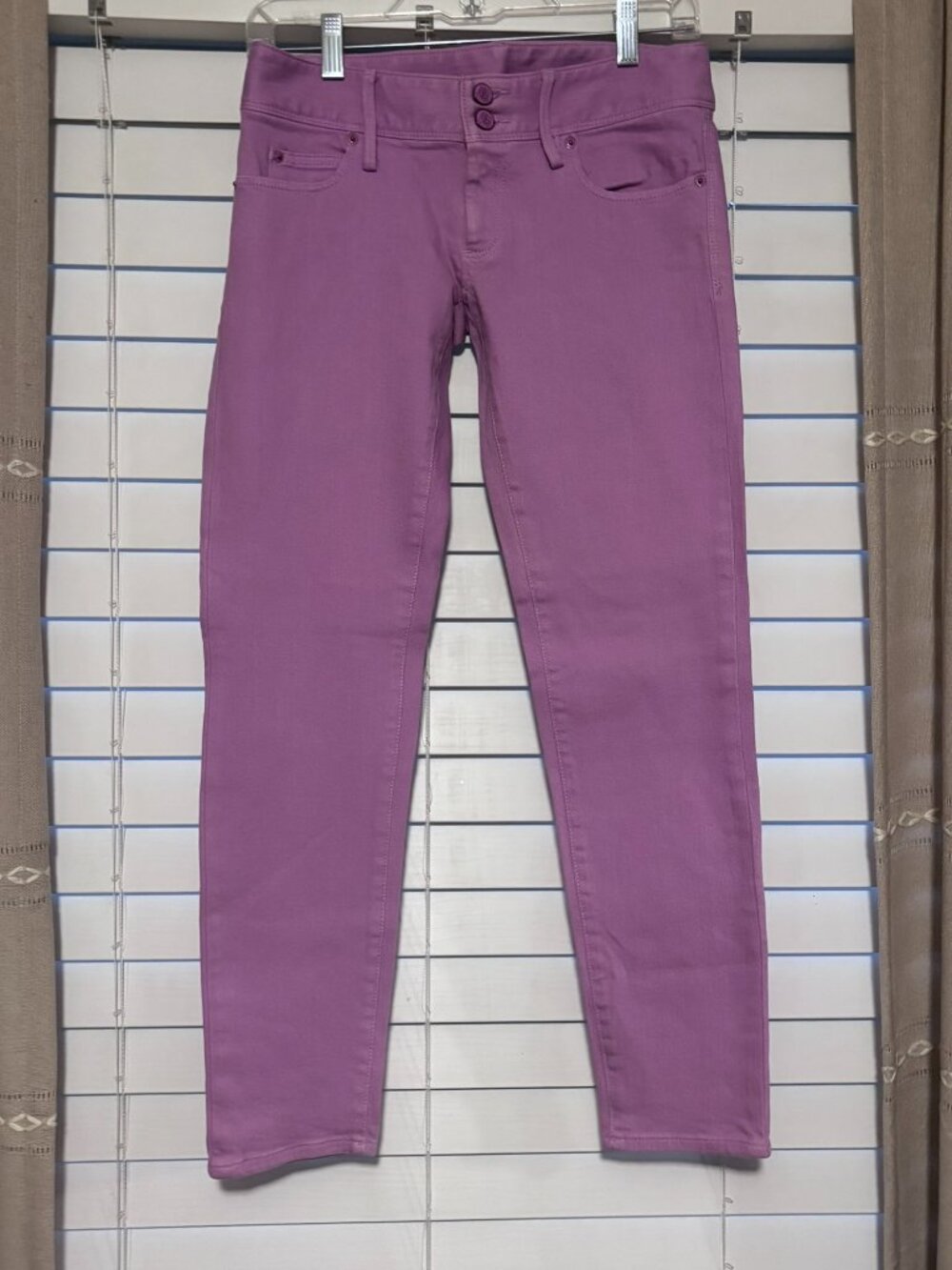 Lilly Pulitzer Worth Skinny Mini Pants Solid Lilac Purple Size 0